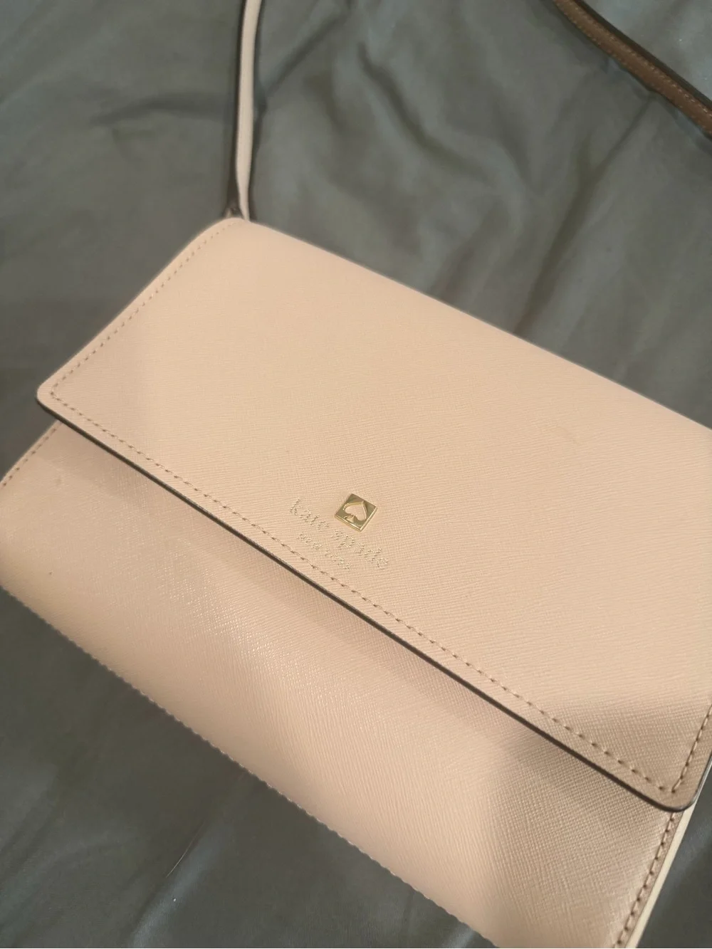 kate spade Pale Pink Leather Crossbody with Gold-Tone Accent